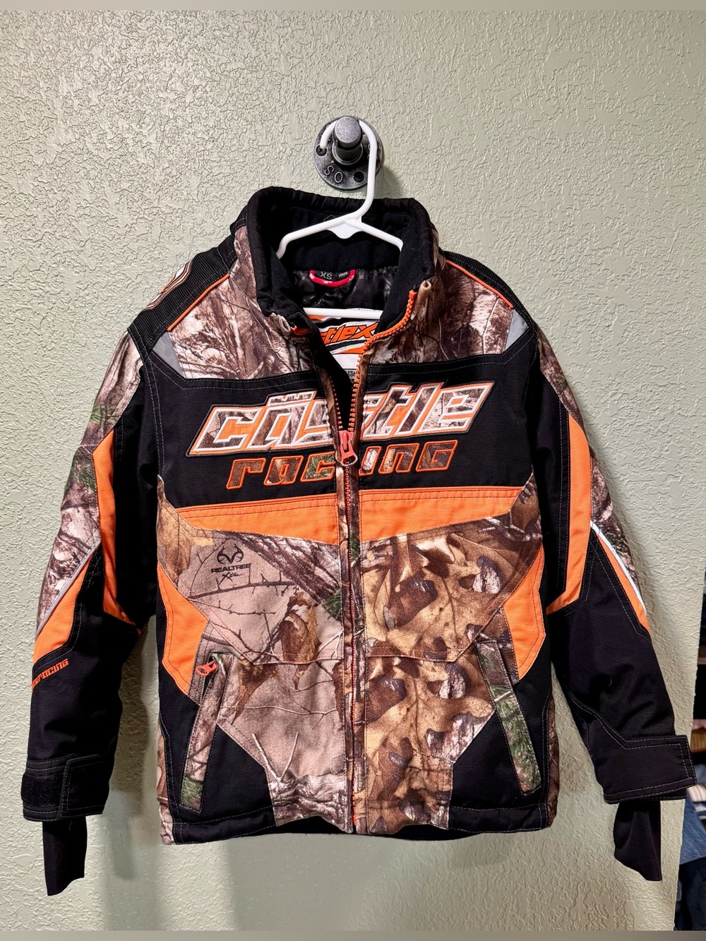 Castle X Racing Kids' Camo & Orange Jacket XS